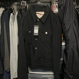 Chief Keef True Religion Men's Black Denim Jacket